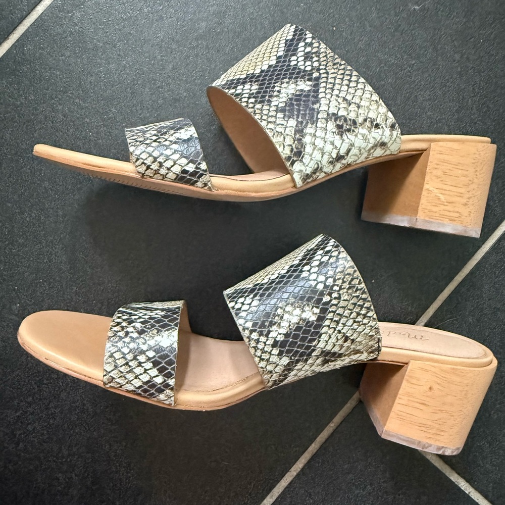 Madewell Kiera snakeskin sandals size 8 - Picture 4 of 6